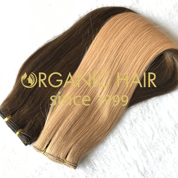 100% human hair hand tied weft hair extension I2